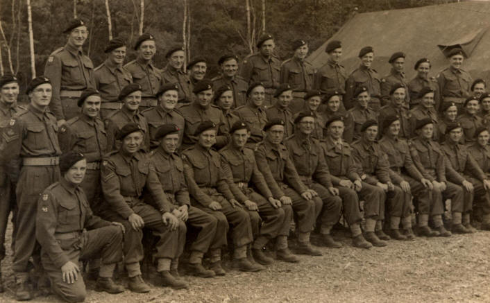 Just before D-Day. Sidney Beck in front row, 6th from left