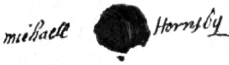signature and seal of Michael Hornsby