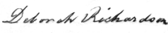 signature of Deborah Richardson