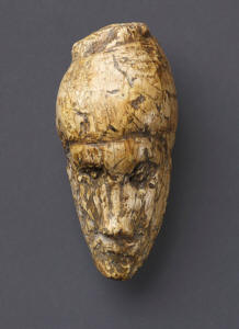 photo of a portrait in mammoth ivory