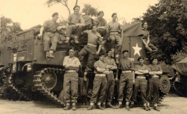 At Verden, May or June 1945; Sidney Beck standing at left