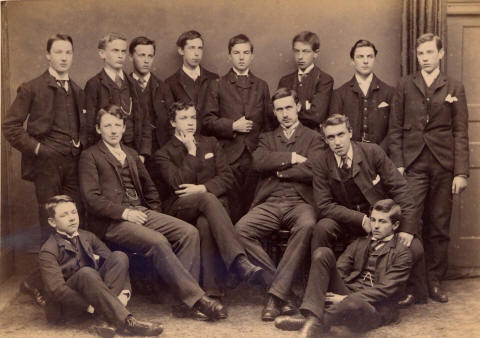 Frank Pollard at Bootham (seated on floor, R)