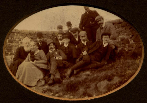 Robert and Elizabeth Spence Watson, with the office staff