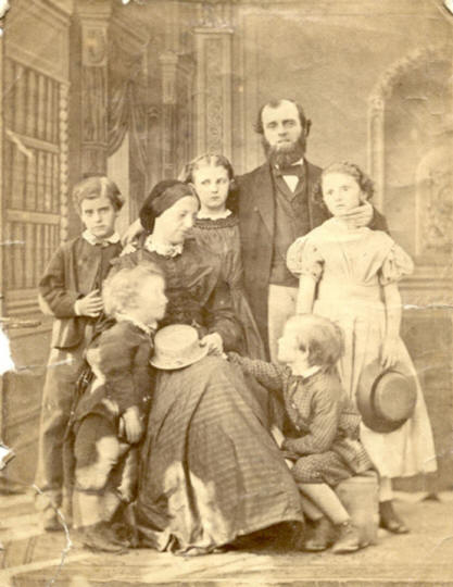 William & Lucy Pollard and family, before 1872