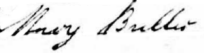 the signature of Mary Buller