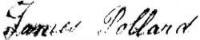 signature of James Pollard