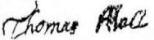 signature of Thomas Hall