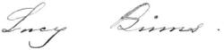 signature of Lucy Binns