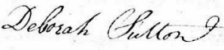 signature of Deborah Sutton