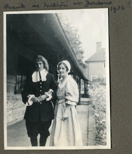 Frank Pollard dressed as Milton