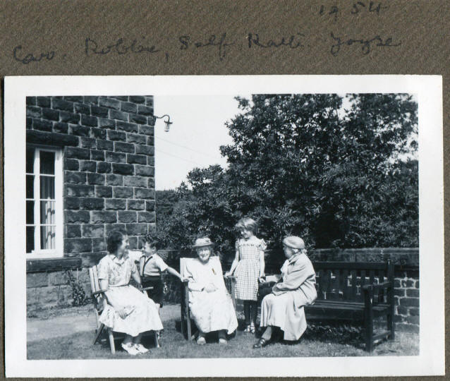 Mary Pollard, Caro, Katharine and Robbie Hardie, and Joyse, 1954