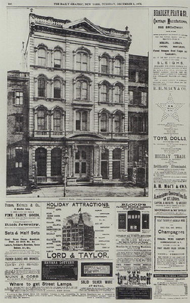 first halftone printing: photo of Steinway Hall